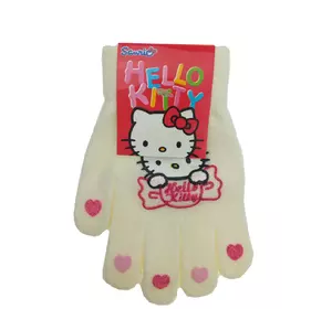 Перчатки для девочки молочного цвета